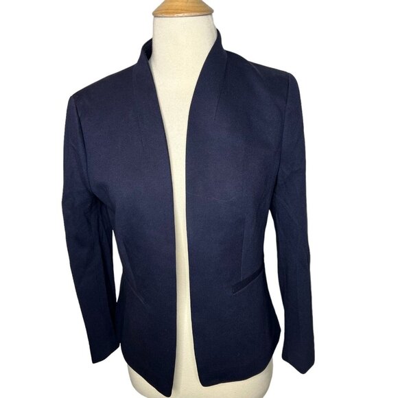 J.Crew $198  Women's Going-Out Blazer in Stretch Twill Size 0 Navy H2743 - Picture 4 of 7